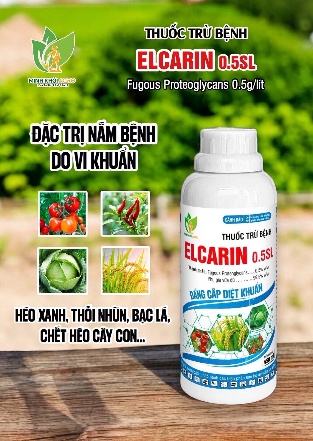Thuốc trừ bệnh Elcarin 0.5SL - Chai 450ml